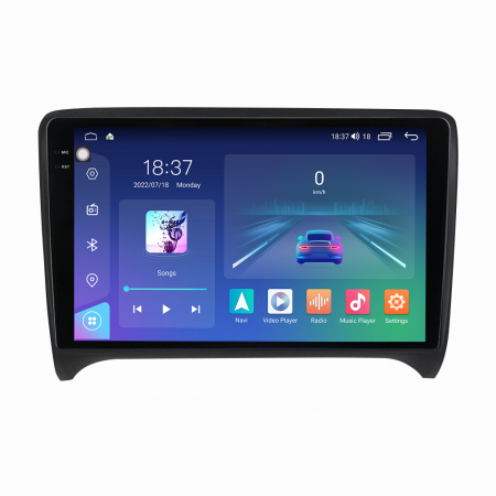 Navigatie Audi TT din 2006-2014, Rezolutie 2K, Display QLED 9.5 inch, 4GB RAM si 64GB ROM, Android, Procesor Octacore, Slot sim 4G, Sunet DSP, Wireless Carplay si Android Auto, Camera Marsarier, USB, [1]