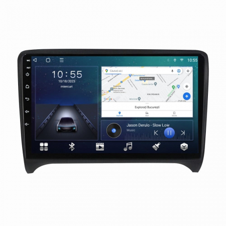Navigatie Audi TT din 2006-2014, Rezolutie 2K, Display QLED 9.5 inch, 4GB RAM si 64GB ROM, Android, Procesor Octacore, Slot sim 4G, Sunet DSP, Wireless Carplay si Android Auto, Camera Marsarier, USB, [2]
