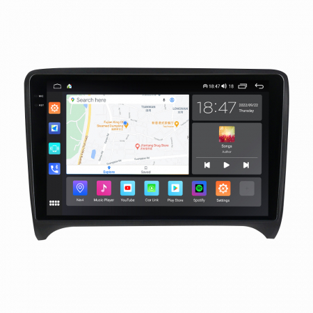 Navigatie Audi TT din 2006-2014, Rezolutie 2K, Display QLED 9.5 inch, 4GB RAM si 64GB ROM, Android, Procesor Octacore, Slot sim 4G, Sunet DSP, Wireless Carplay si Android Auto, Camera Marsarier, USB, [3]