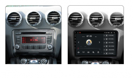 Navigatie Audi TT din 2006-2014, Rezolutie 2K, Display QLED 9.5 inch, 4GB RAM si 64GB ROM, Android, Procesor Octacore, Slot sim 4G, Sunet DSP, Wireless Carplay si Android Auto, Camera Marsarier, USB, [5]