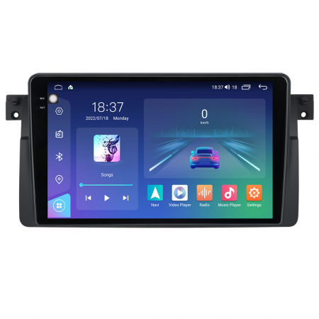 Seria 3 E46 (1998 - 2005) - Navigatie BMW SERIA 3 E46 din 1999-2006, Rezolutie 2K, Display QLED 9.5 inch, 4GB RAM si 64GB ROM, Android, Procesor Octacore, Slot sim 4G, Sunet DSP, Wireless Carplay si Android Auto, Camera Marsarie