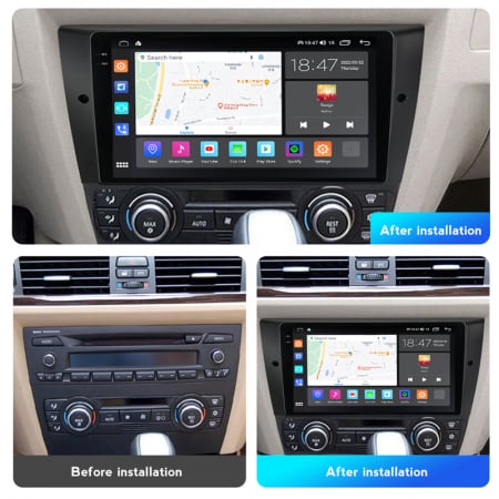 Navigatie BMW SERIA 3 E90 E91 E92 ( 2009 - 2017 ) , 4GB RAM si 64GB ROM, Ecran QLED 9 inch, Android 14, Procesor Octacore, Slot sim 4G, Sunet DSP, Wireless Carplay si Android Auto, Camera Marsarier [8]