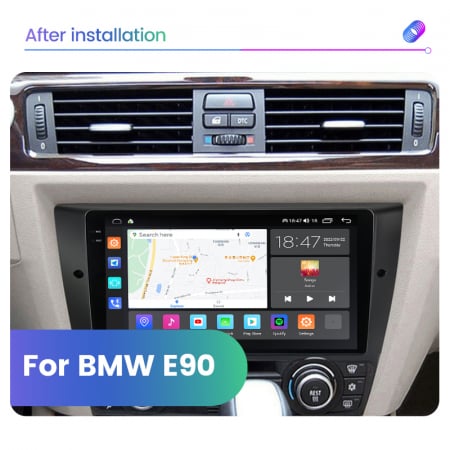 Navigatie BMW Seria 3 E90 E91 E92 E93 din 2005-2012, Rezolutie 2K, Display QLED 9.5 inch, 4GB RAM si 64GB ROM, Android, Procesor Octacore, Slot sim 4G, Sunet DSP, Wireless Carplay si Android Auto, Cam [3]