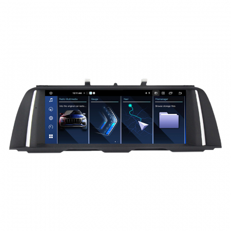 Navigatie Auto cu Android - Navigatie  BMW Seria 5 F10 F11 ( 2010 - 2016 ) CIC NBT , Android 14 , 6 GB RAM + 64 GB ROM , Ecran 10 inch , Waze , Youtube , Internet , 4G , Bluetooth , Mirrorlink