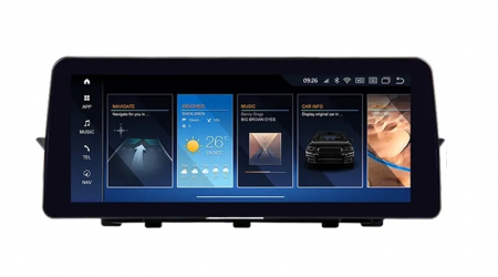 BMW - Navigatie Auto Android BMWX1 E84 CIC din 2010 - 2015, Ecran 12.3 inch QLED Bluray Full HD 1920 * 720p, 4GB RAM si 64GB ROM, Carplay Wireless si Android Auto, Procesor Octacore, Slot Sim 4G