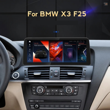 Navigatie BMW X3 F25 X4 F26 din 2010 - 2018, Ecran 12.3 inch QLED Bluray Full HD 1920 * 720p, 8GB RAM si 256GB ROM, Carplay Wireless si Android Auto, Procesor Octacore, Slot Sim 4G [6]