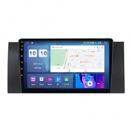 Navigatie dedicata Bmw cu Android - Navigatie BMW X5 E53 si Seria 5 E39, Android 14, Wireless Carplay si Android Auto,2GB RAM si 32GB ROM, Display IPS 9 inch, Camera Marsarier, Internet, Aplicatii, Wi Fi, Usb, Bluetooth