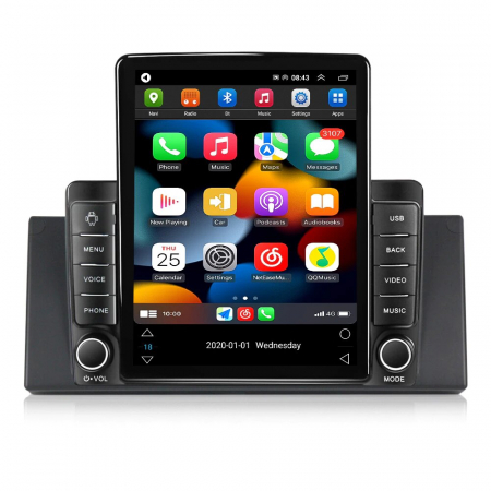 Navigatie BMW X5 E53 si Seria 5 E39, Display TESLA 9.5 inch, 2GB RAM si 32GB ROM, Wireless Carplay si Android Auto, Procesor Octacore, Slot sim 4G, Sunet DSP, Camera Marsarier, Bluetooth, USB, Wi Fi, [1]