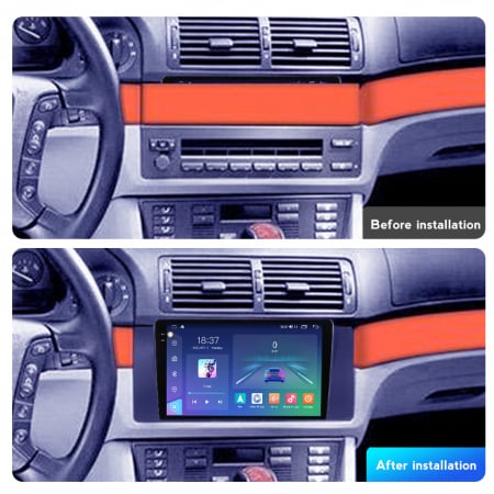 Navigatie BMW X5 E53 si Seria 5 E39, Rezolutie 2K, Display QLED 9.5 inch, 4GB RAM si 64GB ROM, Android, Procesor Octacore, Slot sim 4G, Sunet DSP, Wireless Carplay si Android Auto, Camera Marsarier, U [4]