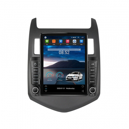 Navigatie dedicata Chevrolet cu Android - Navigatie Chevrolet Aveo din 2008-2013, Display TESLA 9.5 inch, 2GB RAM si 32GB ROM, Wireless Carplay si Android Auto, Procesor Octacore, Slot sim 4G, Sunet DSP, Camera Marsarier, Bluetooth, USB, Wi F