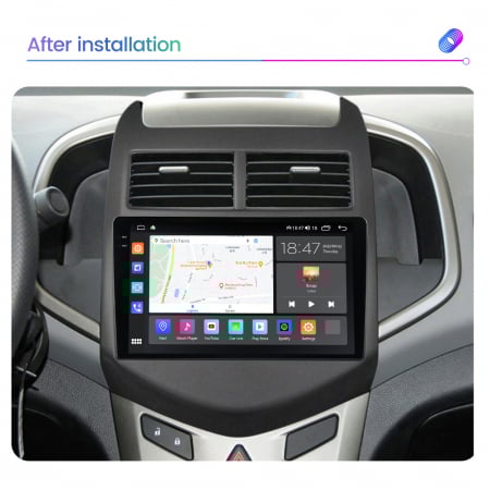 Navigatie Chevrolet Aveo din 2008-2013, Rezolutie 2K, Ecran QLED 9.5 inch, 8GB RAM si 128GB ROM, Android, Procesor Octacore, Slot sim 4G, Sunet DSP, Wireless Carplay si Android Auto [3]
