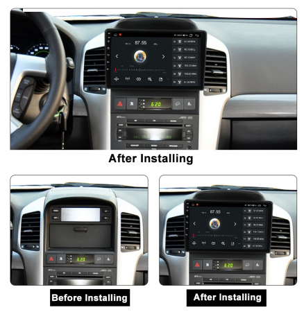 Navigatie Chevrolet Captiva 2008 - 2012 Android 14 , 4GB RAM , Procesor Quad Core , Wireless Carplay si Android auto , Display HD Touchscreen, Wi-Fi , Bluetooth, USB [4]