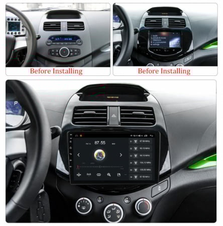 Navigatie Chevrolet Spark 2010-2014 Android 14 , 4GB RAM , Procesor Quad Core , Wireless Carplay si Android auto , Display HD Touchscreen, Wi-Fi , Bluetooth, USB [2]