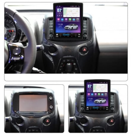 Navigatie CITROEN C1 , 2014 - 2021, Display TESLA 9.5 inch, 2GB RAM si 32GB ROM, Wireless Carplay si Android Auto, Procesor Octacore, Slot sim 4G, Sunet DSP, Camera Marsarier, Bluetooth, USB [1]