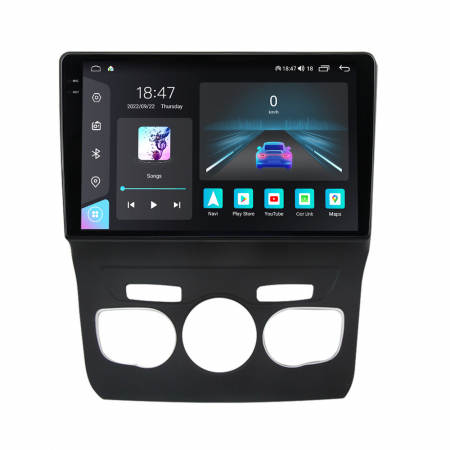 Navigatie dedicata Citroen cu Android - Navigatie Citroen C4 din 2010-2018, Rezolutie 2K, Ecran QLED 9.5 inch, 8GB RAM si 128GB ROM, Android, Procesor Octacore, Slot sim 4G, Sunet DSP, Wireless Carplay