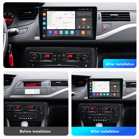 Navigatie Citroen C5 din 2008-2017, Rezolutie 2K, Display QLED 9.5 inch, 4GB RAM si 64GB ROM, Android, Procesor Octacore, Slot sim 4G, Sunet DSP, Wireless Carplay si Android Auto, Camera Marsarier, US [5]