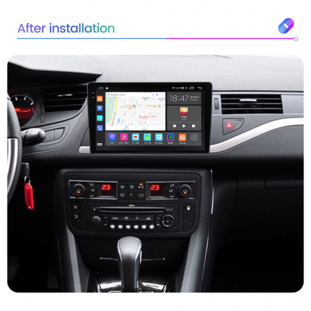 Navigatie Citroen C5 din 2008-2017, Rezolutie 2K, Ecran QLED 10.5 inch, 8GB RAM si 128GB ROM, Android, Procesor Octacore, Slot sim 4G, Sunet DSP, Wireless Carplay si Android Auto [3]