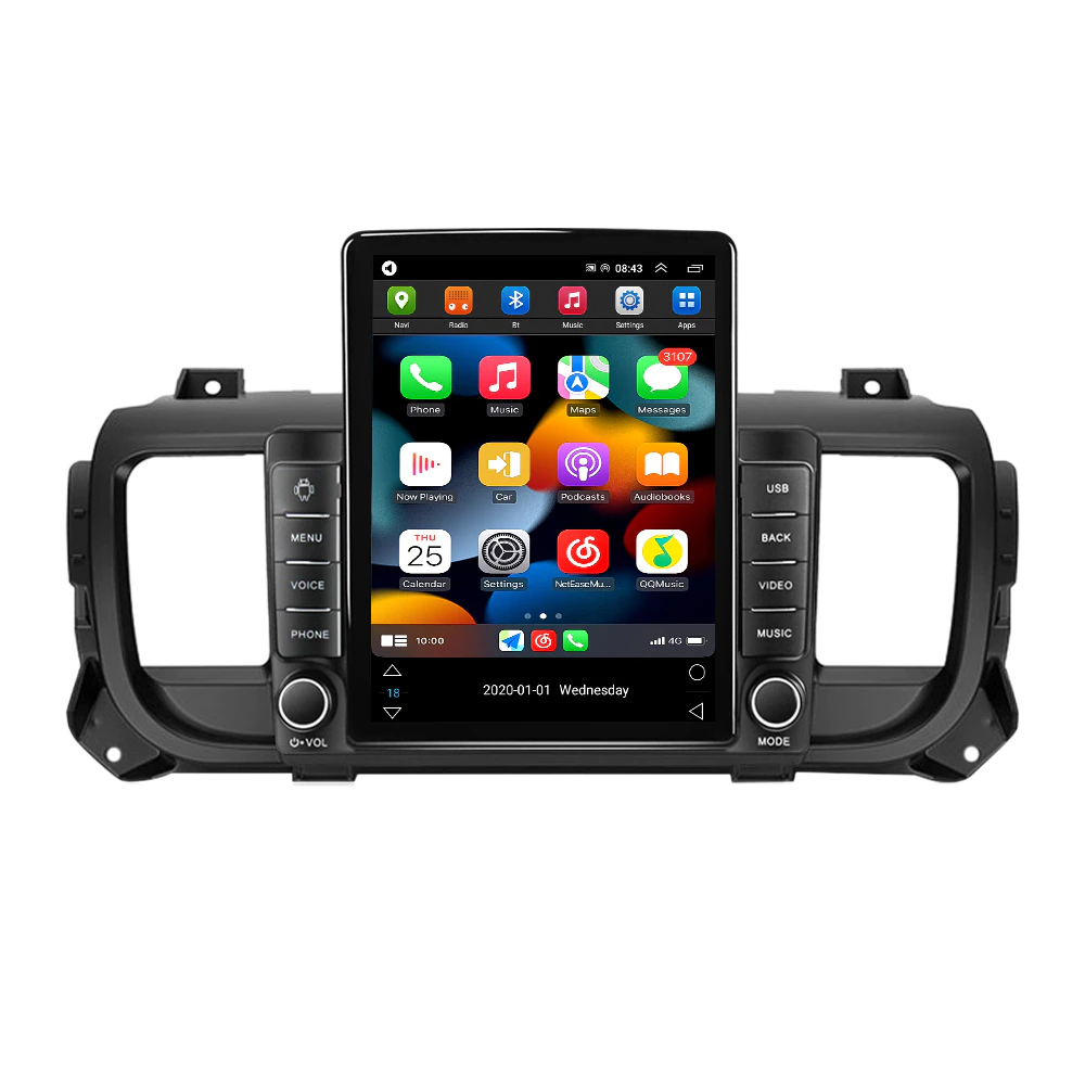 Navigatie Citroen Jumpy 3 Spacetourer 2016 - 2021 , Ecran TESLA 9.7 inch, 8 GB RAM si 128 GB ROM, Android 15, Slot Sim 4G, Procesor Octa Core, Carplay Wireless si Android auto, Procesor Sunet Digital  [1]