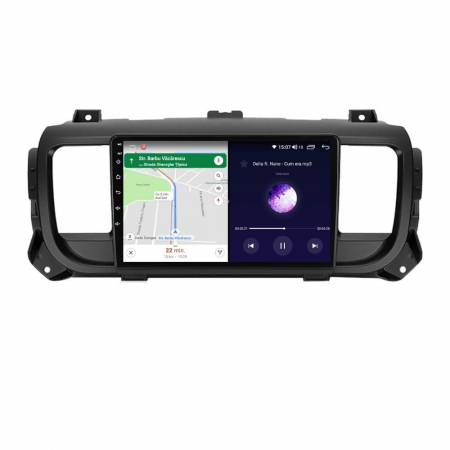 Navigatie Citroen Jumpy 3 Spacetourer din 2016-2021, Rezolutie 2K, Display QLED 9.5 inch, 4GB RAM si 64GB ROM, Android, Procesor Octacore, Slot sim 4G, Sunet DSP, Wireless Carplay si Android Auto, Cam [2]