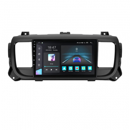 Navigatie dedicata Citroen cu Android - Navigatie Citroen Jumpy 3 Spacetourer din 2016-2021, Rezolutie 2K, Ecran QLED 9.5 inch, 8GB RAM si 128GB ROM, Android, Procesor Octacore, Slot sim 4G, Sunet DSP, Wireless Carplay