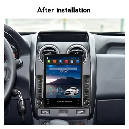 Navigatie Dacia Duster din 2012-2019 Display TESLA 9.5 inch, 2GB RAM si 32GB ROM, Wireless Carplay si Android Auto, Procesor Octacore, Slot sim 4G, Sunet DSP, Camera Marsarier, Bluetooth, USB, Wi Fi, [2]