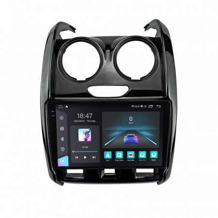 Navigatie dedicata Dacia cu Android - Navigatie Dacia Duster din 2012-2019, Rezolutie 2K, Ecran QLED 9.5 inch, 8GB RAM si 128GB ROM, Android, Procesor Octacore, Slot sim 4G, Sunet DSP, Wireless Carplay si Android Auto