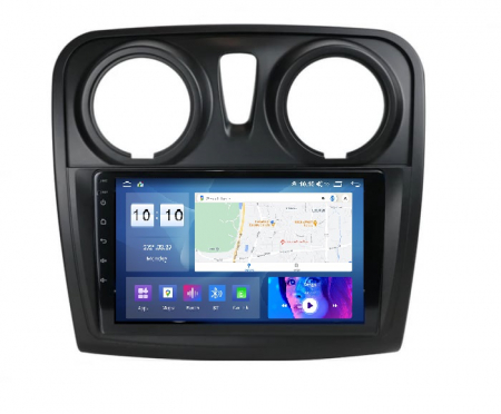 Navigatie dedicata Dacia cu Android - Navigatie Dacia Logan 2 Sandero Dokker ( 2012 - 2019 ) Android 14, 2GB RAM si 32GB ROM, Display IPS 9 inch, Camera Marsarier, Internet, Aplicatii, Wi Fi, Usb, Bluetooth