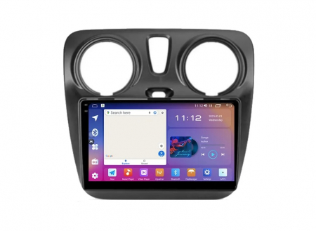 Navigatie dedicata Dacia cu Android - Navigatie Dacia Logan 2 Sandero Dokker din 2012-2019, Rezolutie 2K, Ecran QLED 9.5 inch, 8GB RAM si 128GB ROM, Android, Procesor Octacore, Slot sim 4G, Sunet DSP, Wireless Carplay