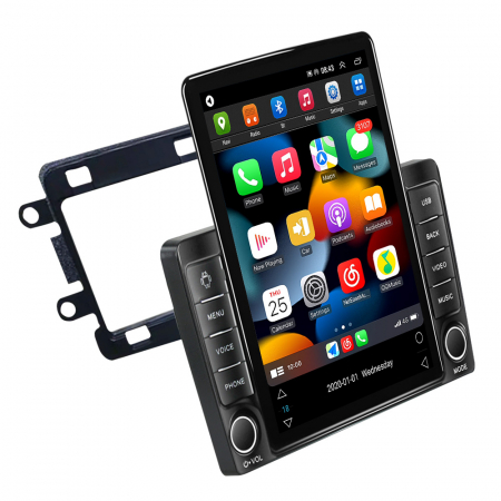 DACIA - Navigatie Auto Android Dacia Logan 2 Sandero Duster Dokker Renault Captur Lada Xray, Ecran TESLA 9.5 inch, 4 GB RAM si 64 GB ROM, Slot Sim 4G, Procesor Octa Core, Carplay integrat, Procesor Sunet Digital DSP