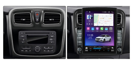 Navigatie Dacia Logan 2016 -2019 facelift Android 14 , 4GB RAM Ecran Tesla 9.7 inch , Procesor Octacore, Slot sim 4G, Sunet DSP, Wireless Carplay si Android Auto [1]
