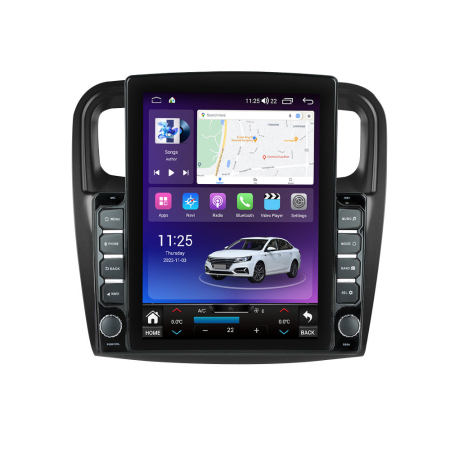 Navigatie Auto cu Android - Navigatie Dacia Logan 2016 -2019 facelift Ecran TESLA 9.7 inch, 8 GB RAM si 128 GB ROM, Android 15, Slot Sim 4G, Procesor Octa Core, Carplay Wireless si Android auto, Procesor Sunet Digital DSP
