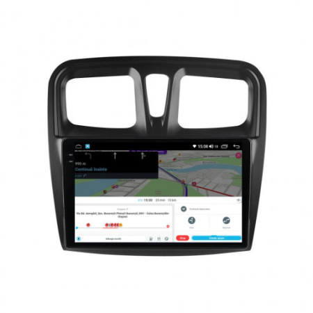 Navigatie Dacia Logan 2016 -2019 facelift Rezolutie 2K, Display QLED 9.5 inch, 4GB RAM si 64GB ROM, Android, Procesor Octacore, Slot sim 4G, Sunet DSP, Wireless Carplay si Android Auto, Camera Marsa [3]