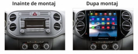 Navigatie dedicata cu Android tip Tesla VW Tiguan I 2007 - 2012, 4GB RAM, Radio GPS Dual Zone, Touchscreen IPS 9.7" HD, Internet Wi-Fi si slot SIM 4G, Bluetooth, MirrorLink, USB [4]