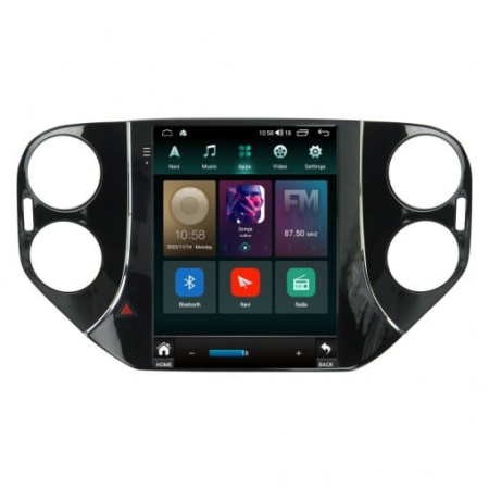 Navigatie dedicata cu Android tip Tesla VW Tiguan I 2007 - 2012, 4GB RAM, Radio GPS Dual Zone, Touchscreen IPS 9.7" HD, Internet Wi-Fi si slot SIM 4G, Bluetooth, MirrorLink, USB [2]