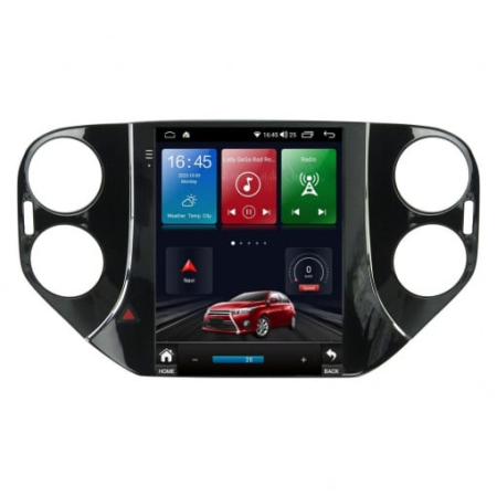 Navigatie dedicata cu Android tip Tesla VW Tiguan I 2007 - 2012, 8GB RAM, Radio GPS Dual Zone, Touchscreen IPS 9.7" HD, Internet Wi-Fi si slot SIM 4G, Bluetooth, MirrorLink, USB [1]
