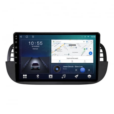 Navigatie Fiat 500 ( 2007 - 2015 )  Android 14, 2GB RAM si 32GB ROM, Display IPS 9 inch, Camera Marsarier, Internet, Aplicatii, Wi Fi, Usb, Bluetooth [5]