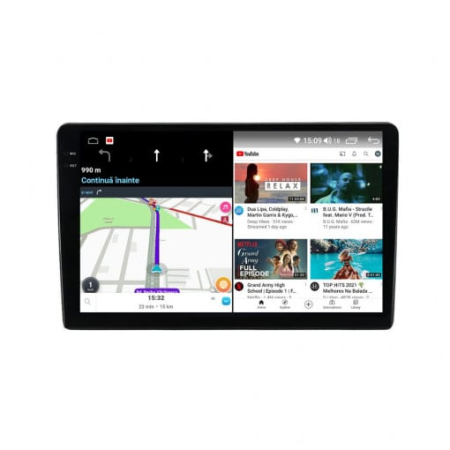Navigatie Fiat 500 , 2016 - 2019 Rezolutie 2K, Ecran QLED 9.5 inch, 8GB RAM si 128GB ROM, Android, Procesor Octacore, Slot sim 4G, Sunet DSP, Wireless Carplay [5]