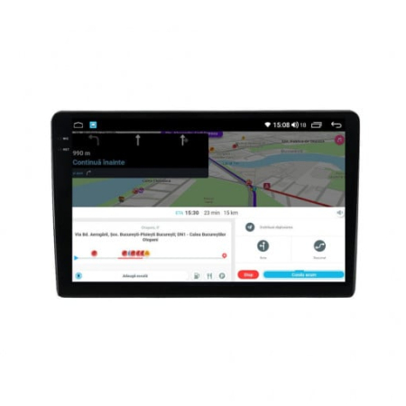Navigatie Fiat 500 , 2016 - 2019 Rezolutie 2K, Ecran QLED 9.5 inch, 8GB RAM si 128GB ROM, Android, Procesor Octacore, Slot sim 4G, Sunet DSP, Wireless Carplay [6]