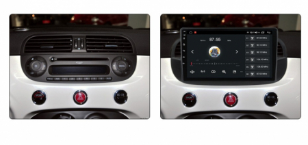 Navigatie Fiat 500 din 2007-2015 Android 14 , 4GB RAM , Procesor Quad Core , Wireless Carplay si Android auto , Display HD Touchscreen, Wi-Fi , Bluetooth, USB [8]