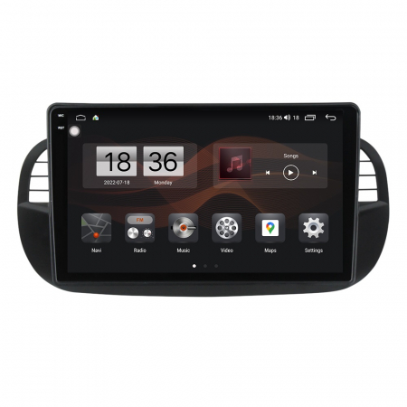 Navigatie Fiat 500 din 2007-2015, Rezolutie 2K, Ecran QLED 9.5 inch, 8GB RAM si 128GB ROM, Android, Procesor Octacore, Slot sim 4G, Sunet DSP, Wireless Carplay [4]