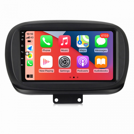 FIAT - Navigatie Auto Android Fiat 500X din 2014-2020, 4GB RAM si 32GB ROM, Display QLED 9 inch, Wireless Carplay si Android Auto, Procesor Octacore, Slot sim 4G, Sunet DSP, Camera Marsarier, Bluetooth, USB, Wi Fi, Radio
