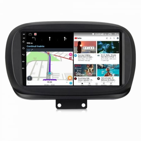 Navigatie Fiat 500X din 2014-2020, Android 14, Wireless Carplay si Android Auto, 2GB RAM si 32GB ROM, Display IPS 9 inch, Camera Marsarier, Internet, Aplicatii, Wi Fi, Usb, Bluetooth [3]