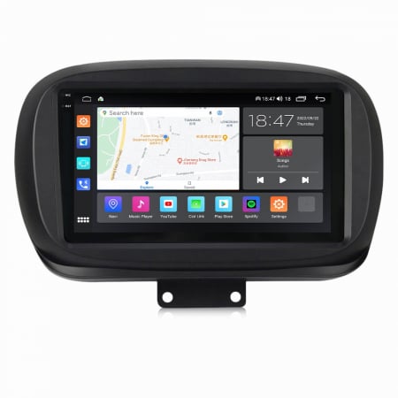 Navigatie Fiat 500X din 2014-2020, Rezolutie 2K, Ecran QLED 9.5 inch, 8GB RAM si 128GB ROM, Android, Procesor Octacore, Slot sim 4G, Sunet DSP, Wireless Carplay si Android Auto [2]