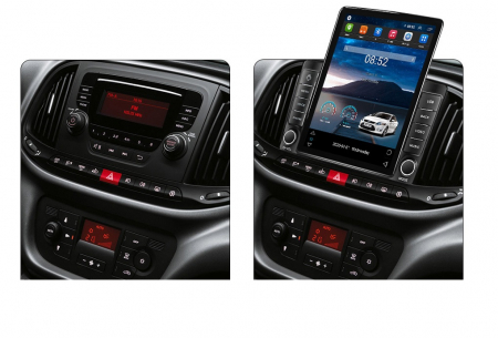 Navigatie Fiat Doblo din 2015 - 2020 , Ecran TESLA 9.7 inch, 4 GB RAM si 64 GB ROM, Slot Sim 4G, Procesor Octa Core, Carplay integrat, Procesor Sunet Digital DSP [2]