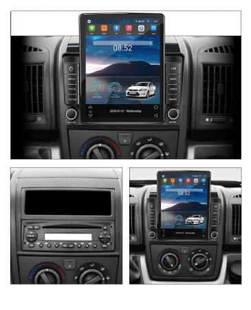 Navigatie Fiat Ducato Citroen Jumper Peugeot Boxer din 2006-2022, Display TESLA 9.5 inch, 2GB RAM si 32GB ROM, Wireless Carplay si Android Auto, Procesor Octacore, Slot sim 4G, Sunet DSP, Camera Marsa [2]