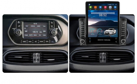 Navigatie Fiat Tipo Egea din 2015 - 2021, Ecran TESLA 9.7 inch, 8 GB RAM si 128 GB ROM, Android 15, Slot Sim 4G, Procesor Octa Core, Carplay Wireless si Android auto, Procesor Sunet Digital DSP, Aplic [1]