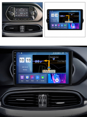Navigatie Fiat Tipo Egea din 2015-2021, Rezolutie 2K, Ecran QLED 9.5 inch, 8GB RAM si 128GB ROM, Android, Procesor Octacore, Slot sim 4G, Sunet DSP, Wireless Carplay [4]