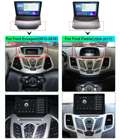 Navigatie Ford Fiesta din 2009 - 2017, 8 GB RAM si 128 GB ROM, Slot Sim 5G, Procesor Octa Core, Carplay integrat, Procesor Sunet Digital DSP, Android, Aplicatii, Usb, Wi Fi, Bluetooth [3]