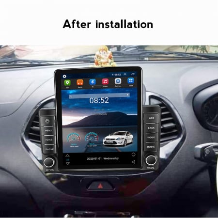 Navigatie Ford Figo din 2015 - 2018, Ecran TESLA 9.5 inch, 4 GB RAM si 64 GB ROM, Slot Sim 4G, Procesor Octa Core, Carplay integrat, Procesor Sunet Digital DSP, Android, Aplicatii, Usb, Camera marsari [2]