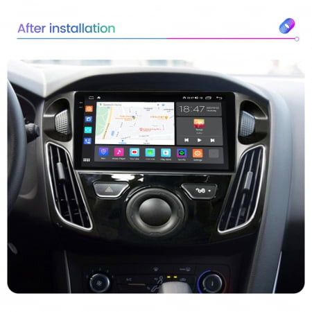 Navigatie Ford Focus 3 din 2012-2018, Rezolutie 2K, Display QLED 9.5 inch, 4GB RAM si 64GB ROM, Android, Procesor Octacore, Slot sim 4G, Sunet DSP, Wireless Carplay si Android Auto, Camera Marsarier, [3]